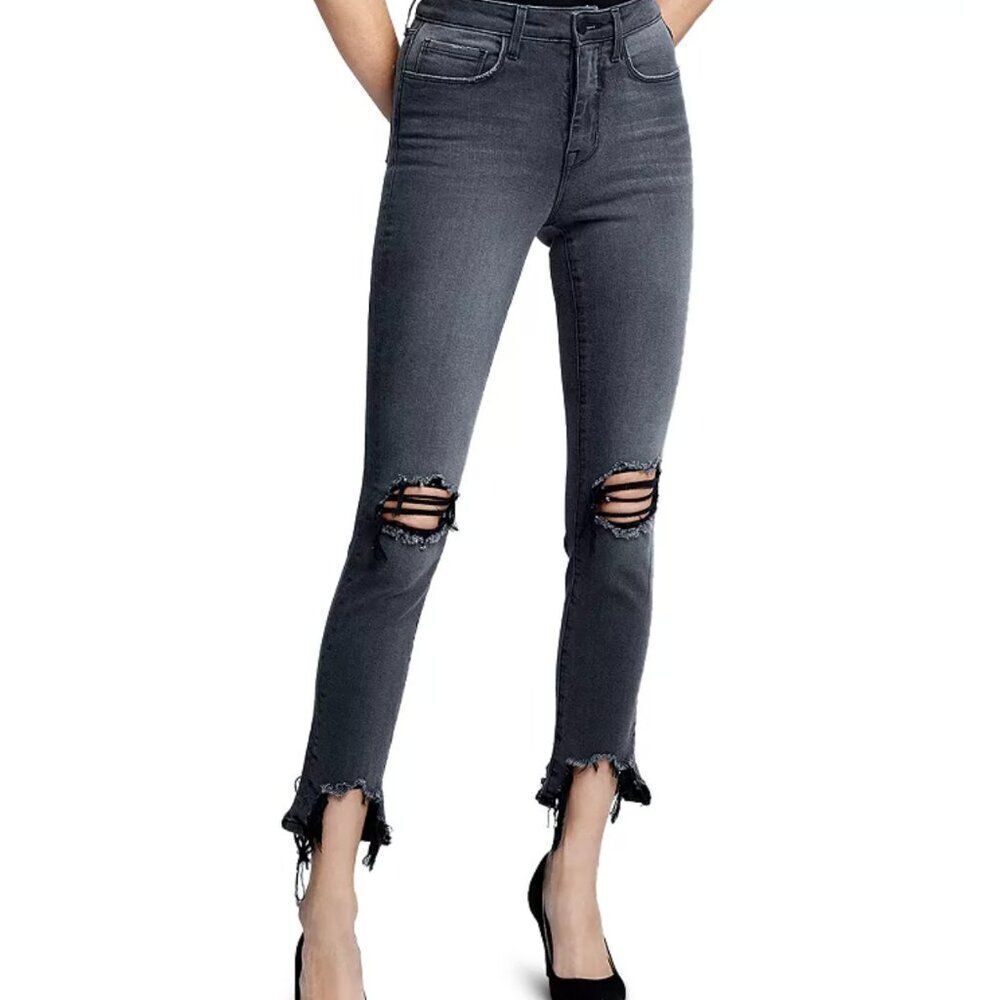 L'Agence High Line Distressed High Rise Skinny Jeans Women's Size 25